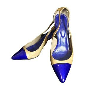 Sergio Rossi Women Scarpe Donna Pump Heel Sandals Hammered Gold Slip on Size 35